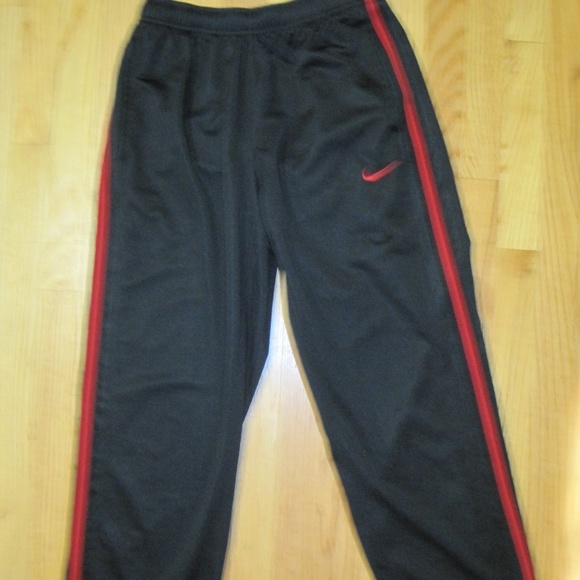 red nike track pants 